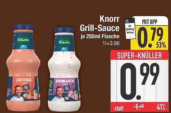 Knorr Grill-Sauce je 250ml Flasche 1l=3.96