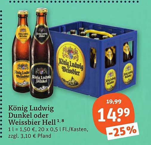 König Ludwig Dunkel oder Weissbier Hell