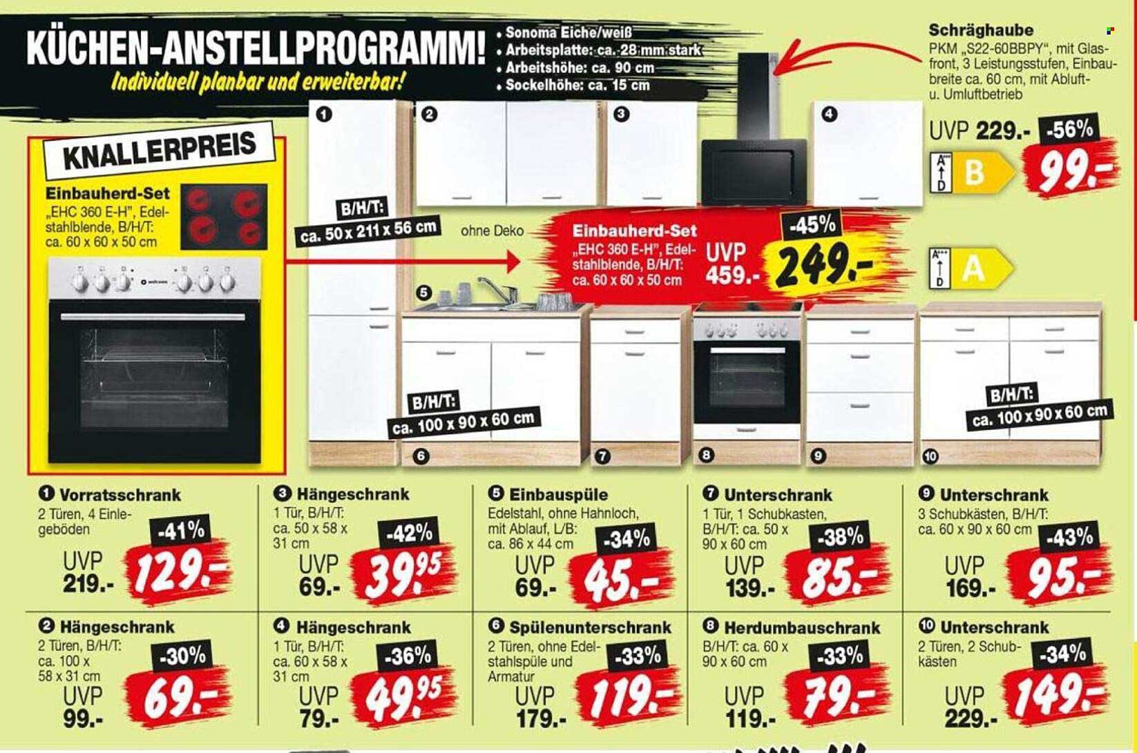 KÜCHEN-ANSTELLPROGRAMM!