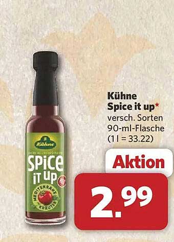 Kühne Spice it up* versch. Sorten 90-ml-Flasche (1 l = 33.22)