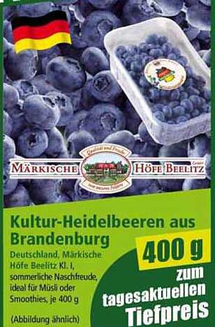 Kultur-Heidelbeeren aus Brandenburg