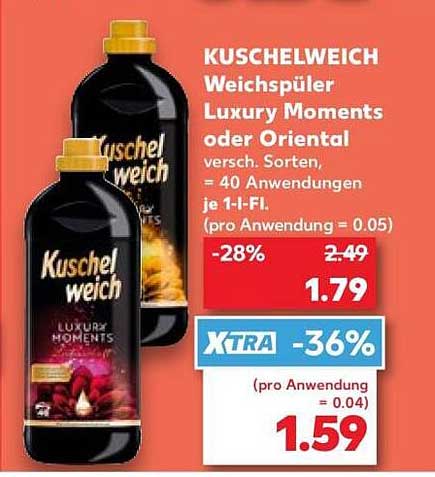 KUSCHELWEICH Weichspüler Luxury Moments oder Oriental versch. Sorten