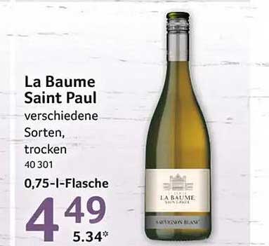 La Baume Saint Paul verschiedene Sorten, trocken 40 301 0,75-l-Flasche