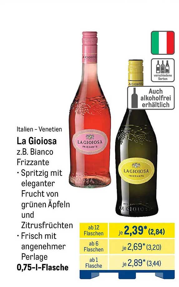 La Gioiosa z.B. Bianco Frizzante