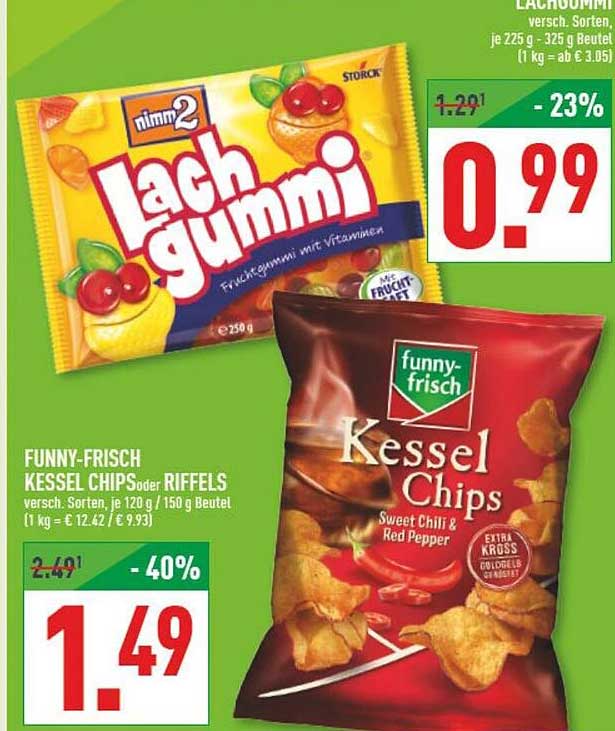 Lachgummi versch. Sorten, je 225 g - 325 g Beutel (1 kg = ab € 3.05)