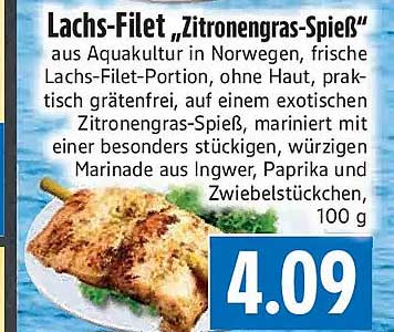 Lachs-Filet „Zitronengras-Spieß“