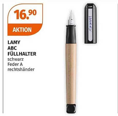 LAMY ABC FÜLLHALTER schwarz Feder A rechtshänder