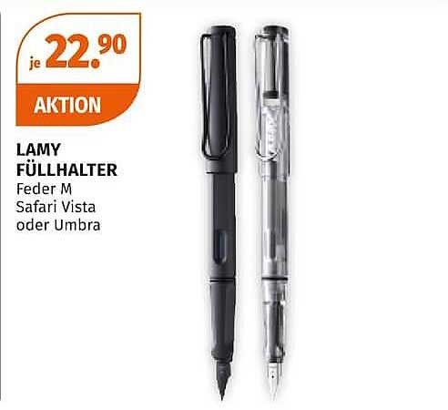 LAMY Füllhalter Feder M Safari Vista oder Umbra