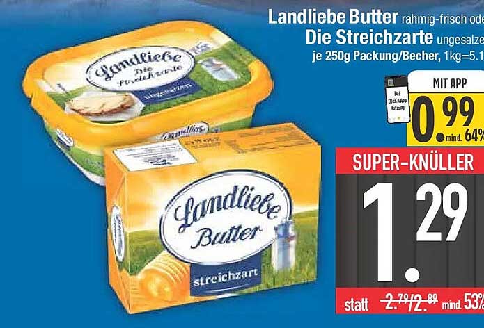 Landliebe Butter Die Streichzarte