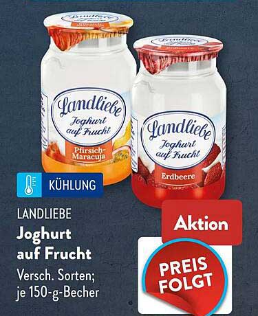 LANDLIEBE Joghurt auf Frucht Versch. Sorten; je 150-g-Becher