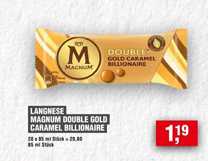 LANGNESE MAGNUM DOUBLE GOLD CARAMEL BILLIONAIRE