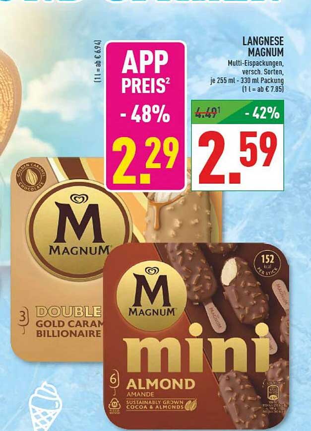 LANGNESE MAGNUM Multi-Packungen, versch. Sorten, je 255 ml - 330 ml Packung (1 l = ab € 7.85)