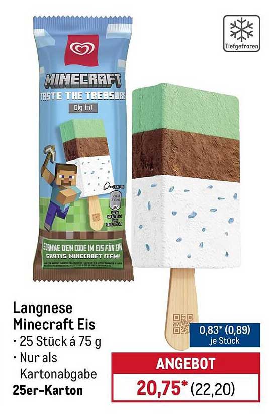 Langnese Minecraft Eis