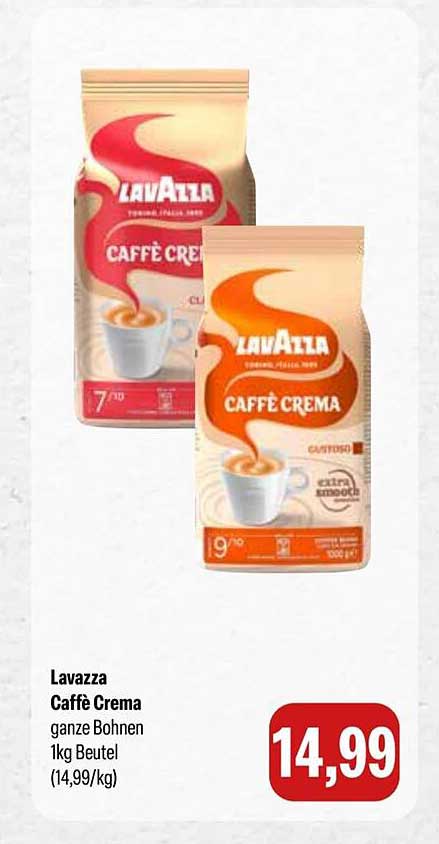 Lavazza Caffè Crema ganze Bohnen 1kg Beutel (14,99/kg)