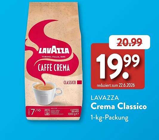 LAVAZZA Crema Classico 1-kg-Packung