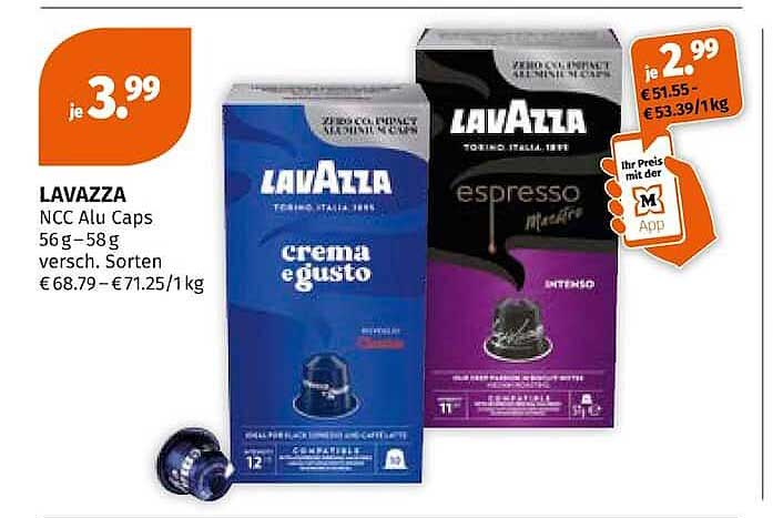 LAVAZZA NCC Alu Caps 56 g-58 g versch. Sorten