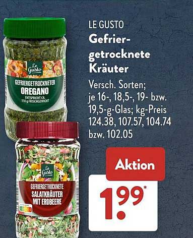 LE GUSTO Gefriergetrocknete Kräuter