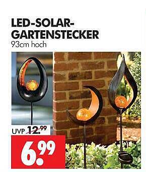 LED-SOLAR-GARTENSTECKER 93cm hoch