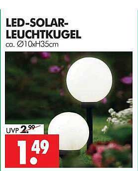 LED-SOLAR-LEUCHTKUGEL ca. Ø10xH35cm