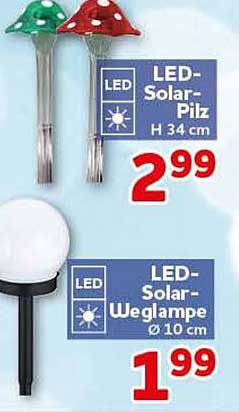 LED-Solar-Pilz H 34 cm