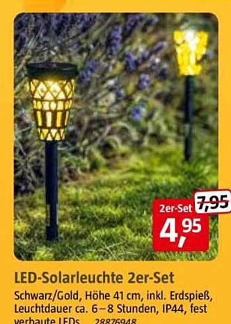 LED-Solarleuchte 2er-Set