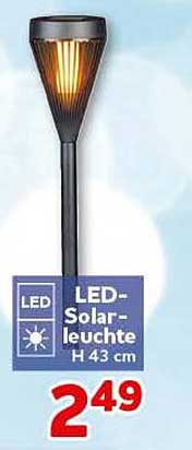 LED-Solarleuchte H 43 cm