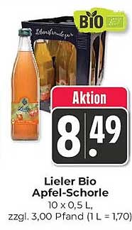 Leiler Bio Apfel-Schorle 10 x 0,5 L