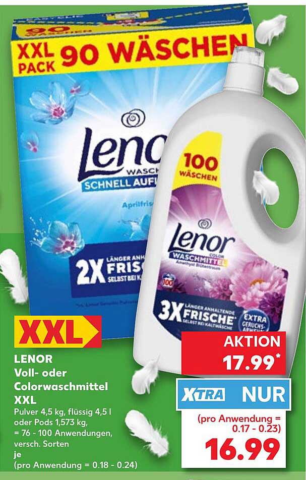 LENOR Voll- oder Colorwaschmittel XXL