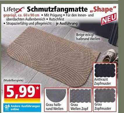 Lifetex Schmutzfangmatte „Shape“