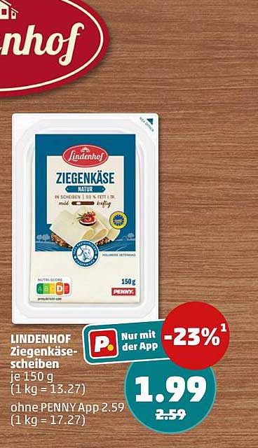 LINDENHOF Ziegenkäsescheiben je 150 g