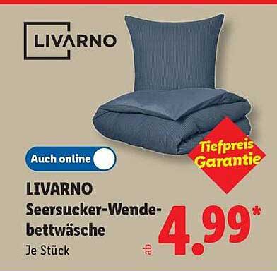 LIVARNO Seersucker-Wende-bettwäsche