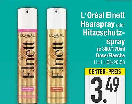 L‘Oréal Elnett Haarspray oder Hitzeschutzspray