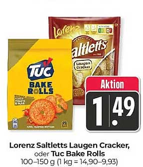 Lorenz Saltletts Laugen Cracker, oder Tuc Bake Rolls