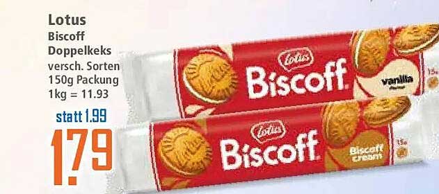 Lotus Biscoff Doppelkeks versch. Sorten 150g Packung