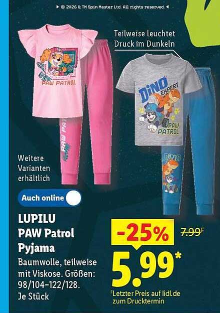LUPILU PAW Patrol Pyjama