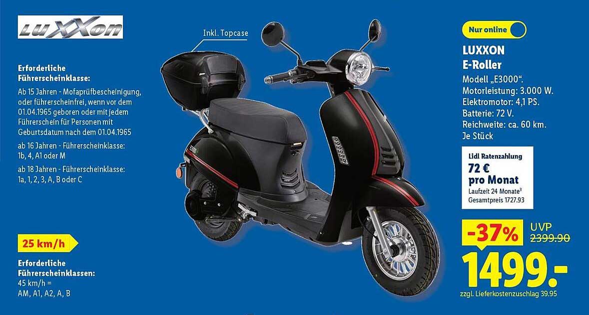 LUXXON E-Roller Modell „E3000“