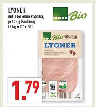 LYONER mit oder ohne Paprika, je 125 g Packung