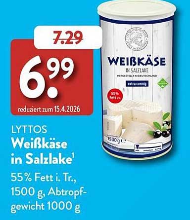LYTTOS Weißkäse in Salzlake