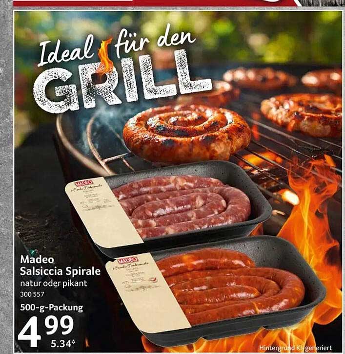 Madeo Salsiccia Spirale natur oder pikant 300 557 500-g-Packung