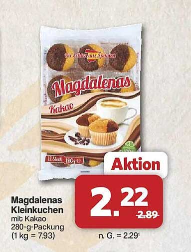 Magdalenas Kleinkuchen mit Kakao 280-g-Packung