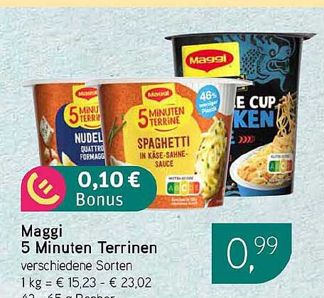 Maggi 5 Minuten Terrinen verschiedene Sorten