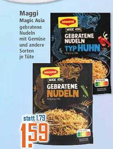 Maggi Magic Asia gebratene Nudeln mit Gemüse und andere Sorten je Tüte