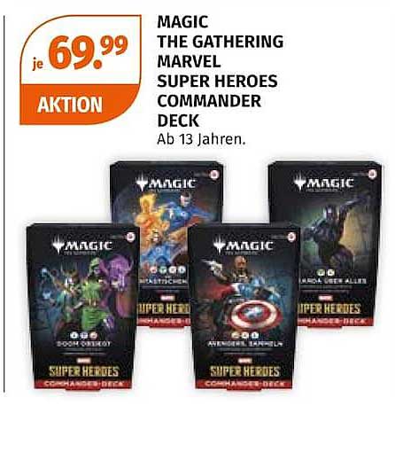 MAGIC THE GATHERING MARVEL SUPER HEROES COMMANDER DECK Ab 13 Jahren.