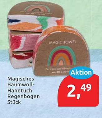Magisches Baumwoll-Handtuch Regenbogen Stück