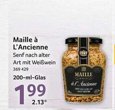 Maille à L’Ancienne Senf nach alter Art mit Weißwein 200-ml-Glas