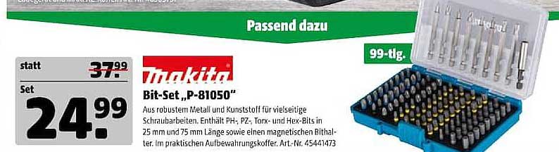 Makita Bit-Set „P-81050“
