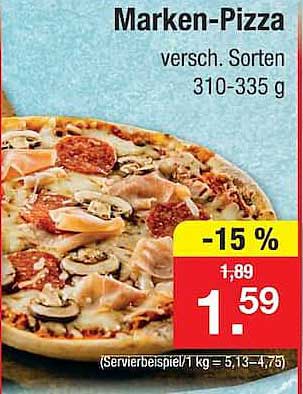 Marken-Pizza versch. Sorten 310-335 g