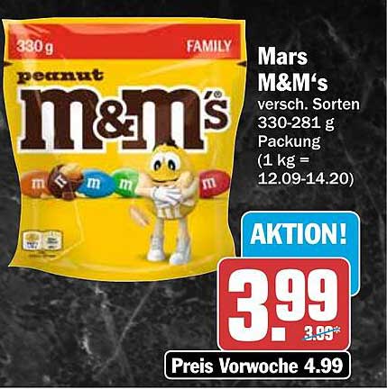 Mars M&M's versch. Sorten 330-281 g Packung