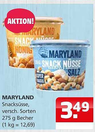 MARYLAND Snacksüsse, versch. Sorten 275 g Becher (1 kg = 12,69)