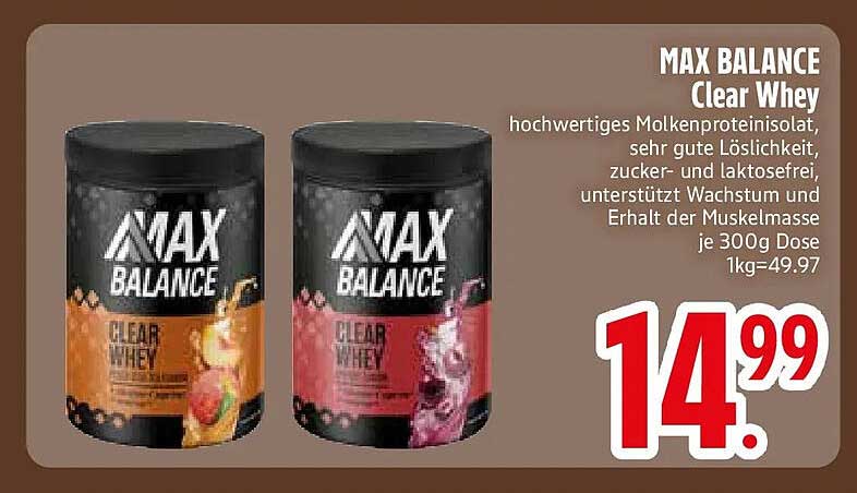 MAX BALANCE Clear Whey